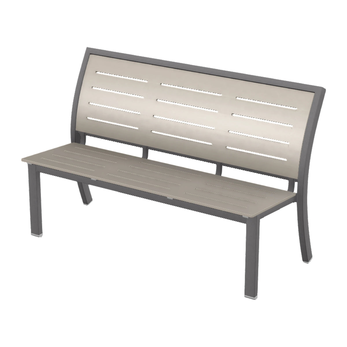 Bazza 56" Armless Bench — Graphite Txt PC