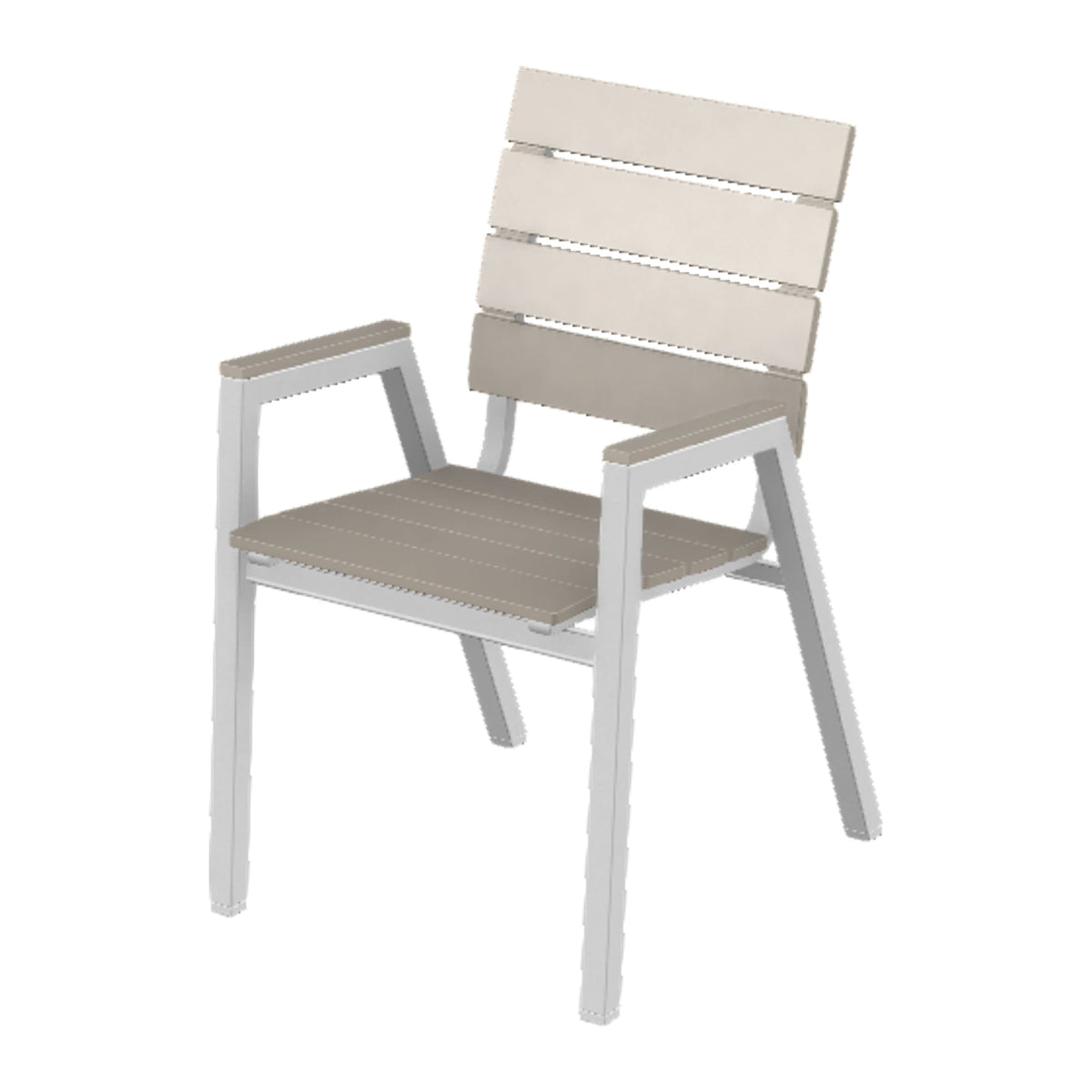 Bazza Bistro Chair — White Txt PC