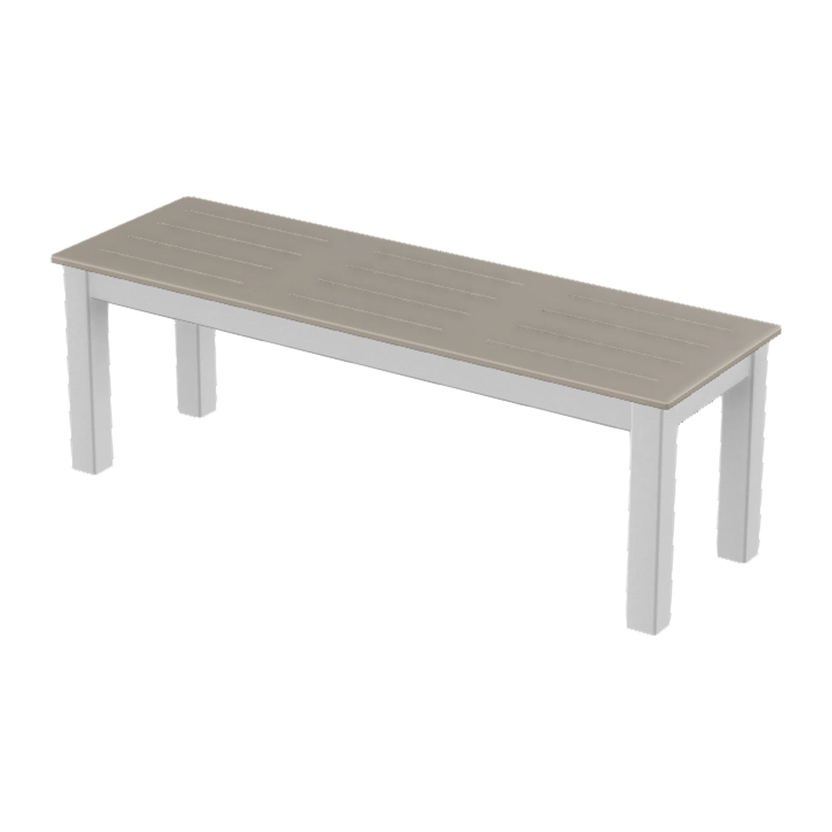 Bazza 54" Flat Bench — White Txt PC