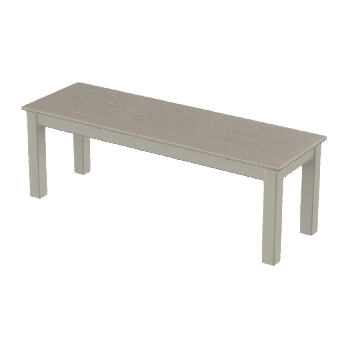Bazza 54" Flat Bench — Warm Grey PC
