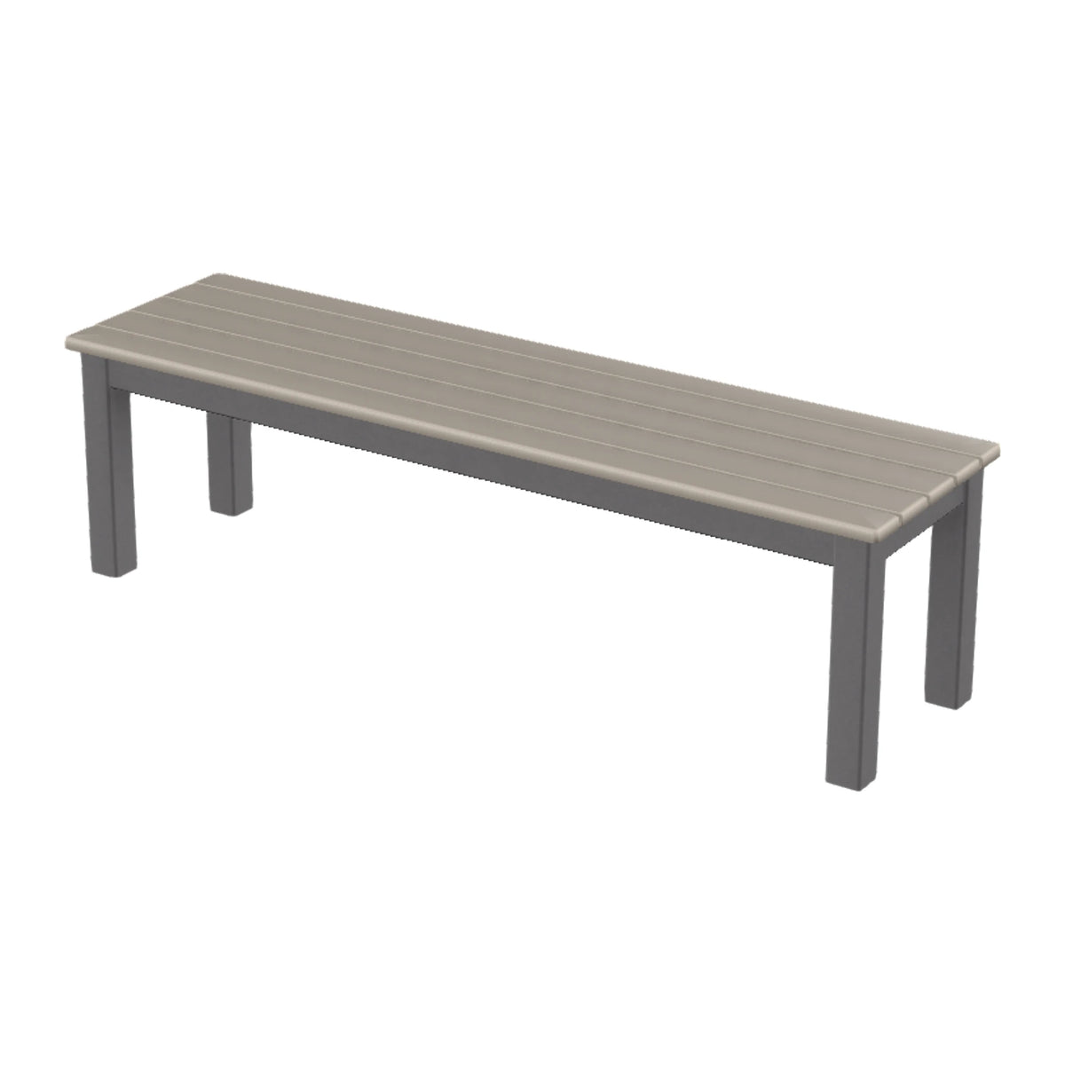 Bazza 64" Flat Bench — Graphite Txt PC