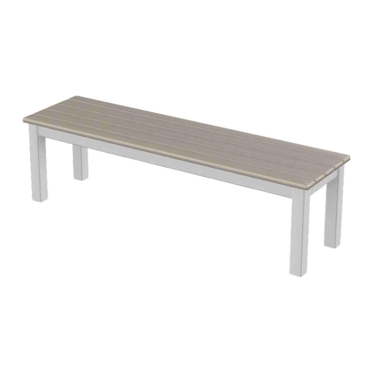 Bazza 64" Flat Bench — White Txt PC