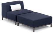 Koral 2-Piece Modular Set - Spectrum Indigo Upholstery With Lumbar Pillows