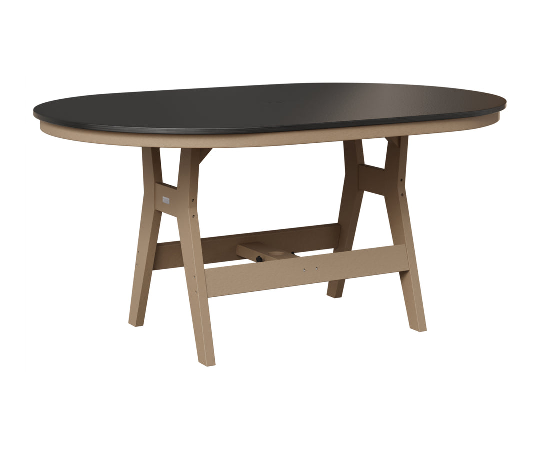 Harbor 44" x 64" Oblong Table - Hammered Top - Dining Height