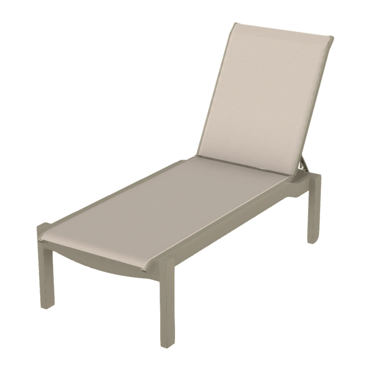 Leeward Sling Armless Chaise w/ Wheels — Storm MGP