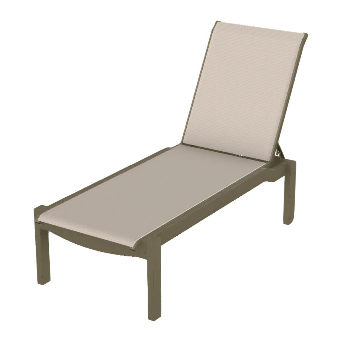 Leeward Sling Armless Chaise w/ Wheels — Beachwood MGP
