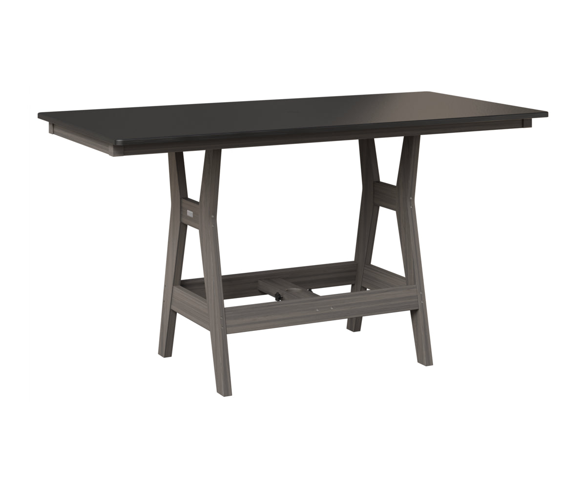 Harbor 33" x 66" Rectangular Table - Hammered Top - Dining Height
