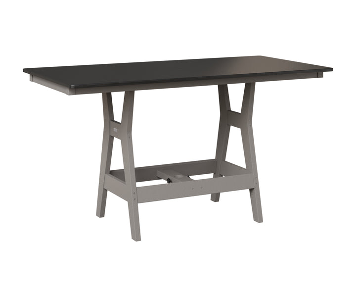 Harbor 33" x 66" Rectangular Table - Hammered Top - Bar Height