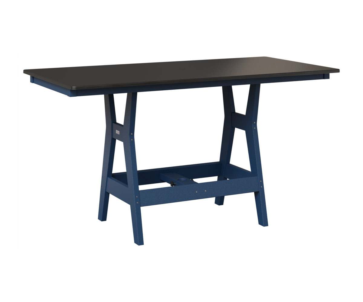 Harbor 33" x 66" Rectangular Table - Hammered Top - Counter Height