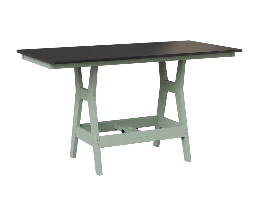 Harbor 33" x 66" Rectangular Table - Hammered Top - Dining Height