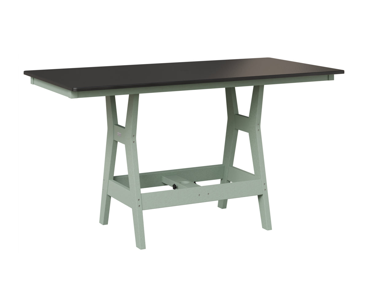 Harbor 33" x 66" Rectangular Table - Hammered Top - Dining Height