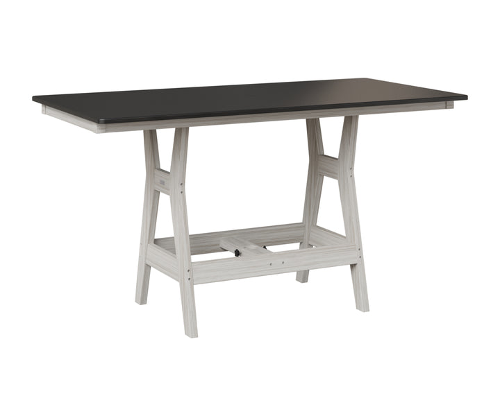 Harbor 33" x 66" Rectangular Table - Hammered Top - Counter Height