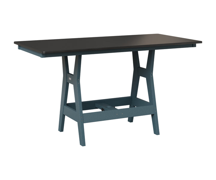 Harbor 33" x 66" Rectangular Table - Hammered Top - Bar Height