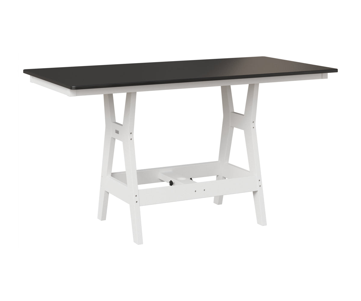 Harbor 33" x 66" Rectangular Table - Hammered Top - Dining Height