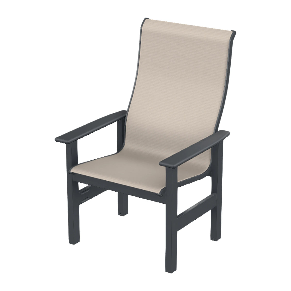 Leeward Sling Supreme Height Armchair — Classic Graphite MGP / Match Finish
