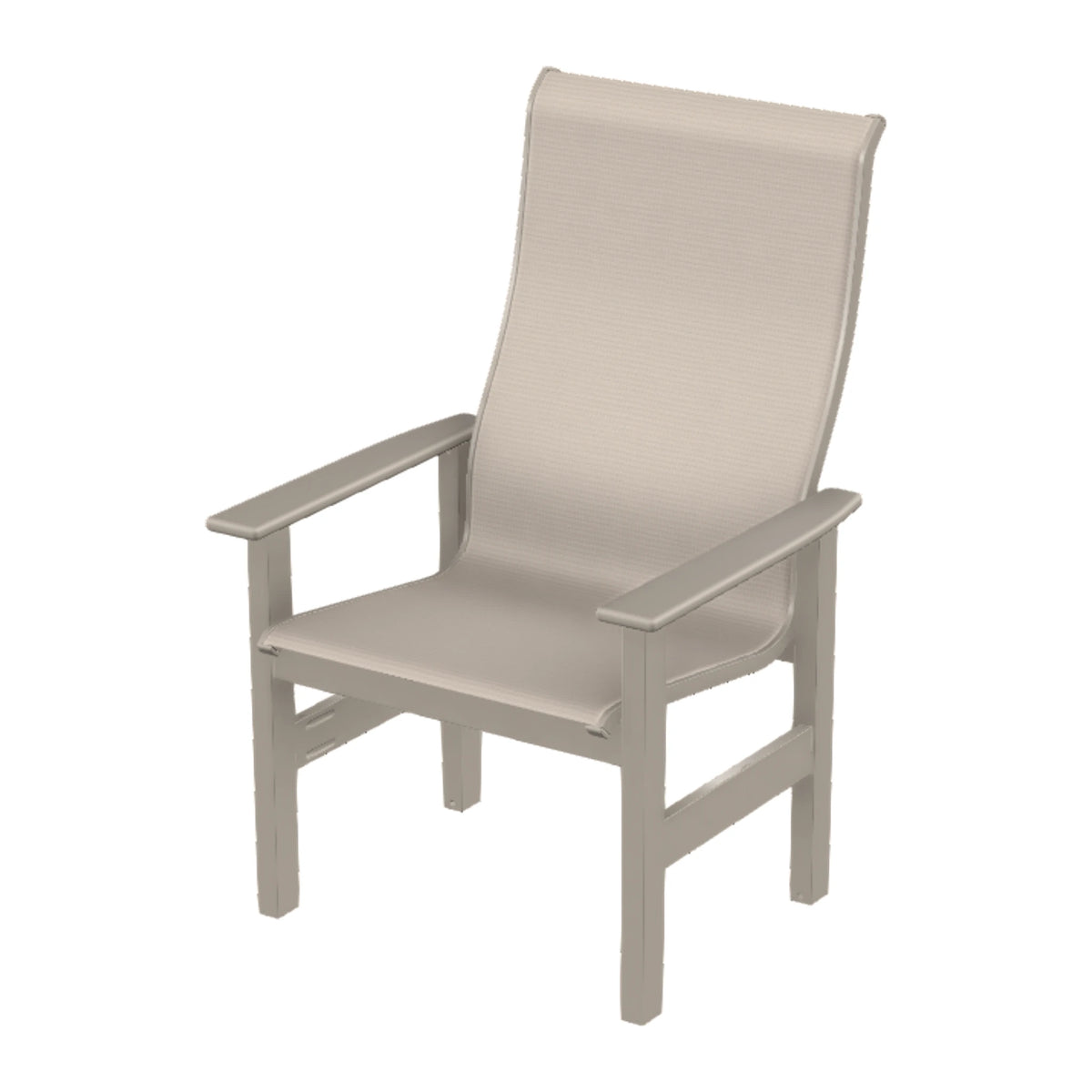 Leeward Sling Supreme Height Armchair — Warm Grey MGP / Match Finish