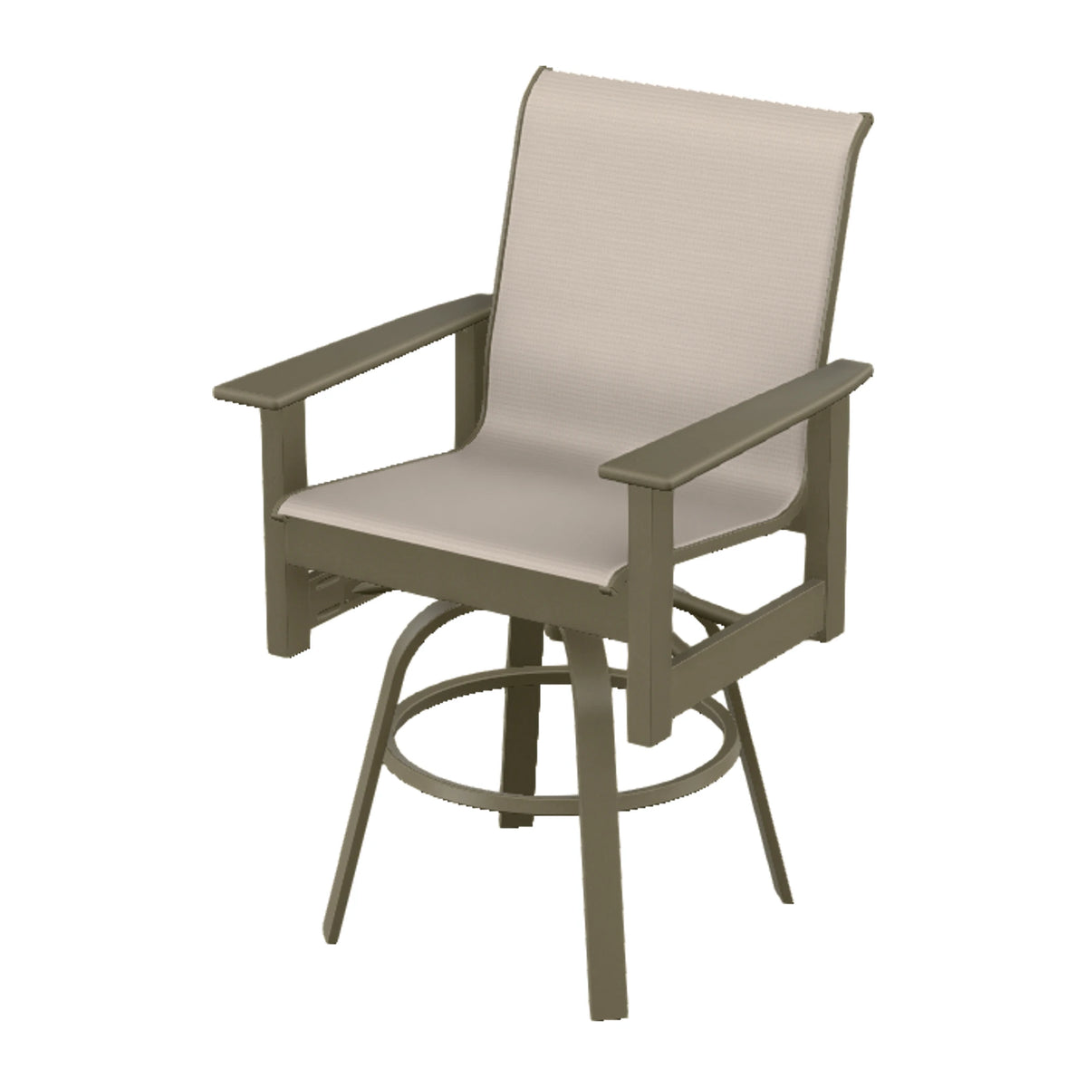 Leeward Sling Balcony Swivel Chair — Beachwood MGP / Match Finish