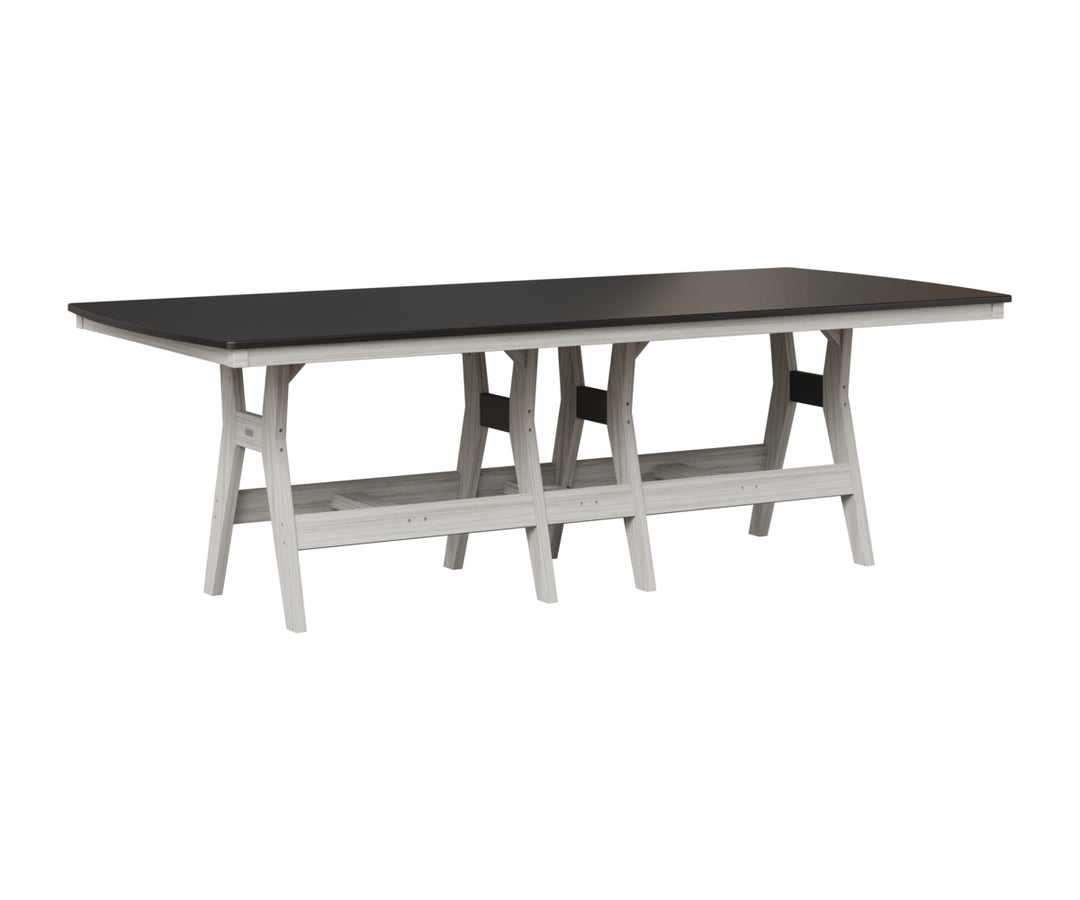 Harbor 44" x 96" Rectangular Table - Hammered Top - Counter Height