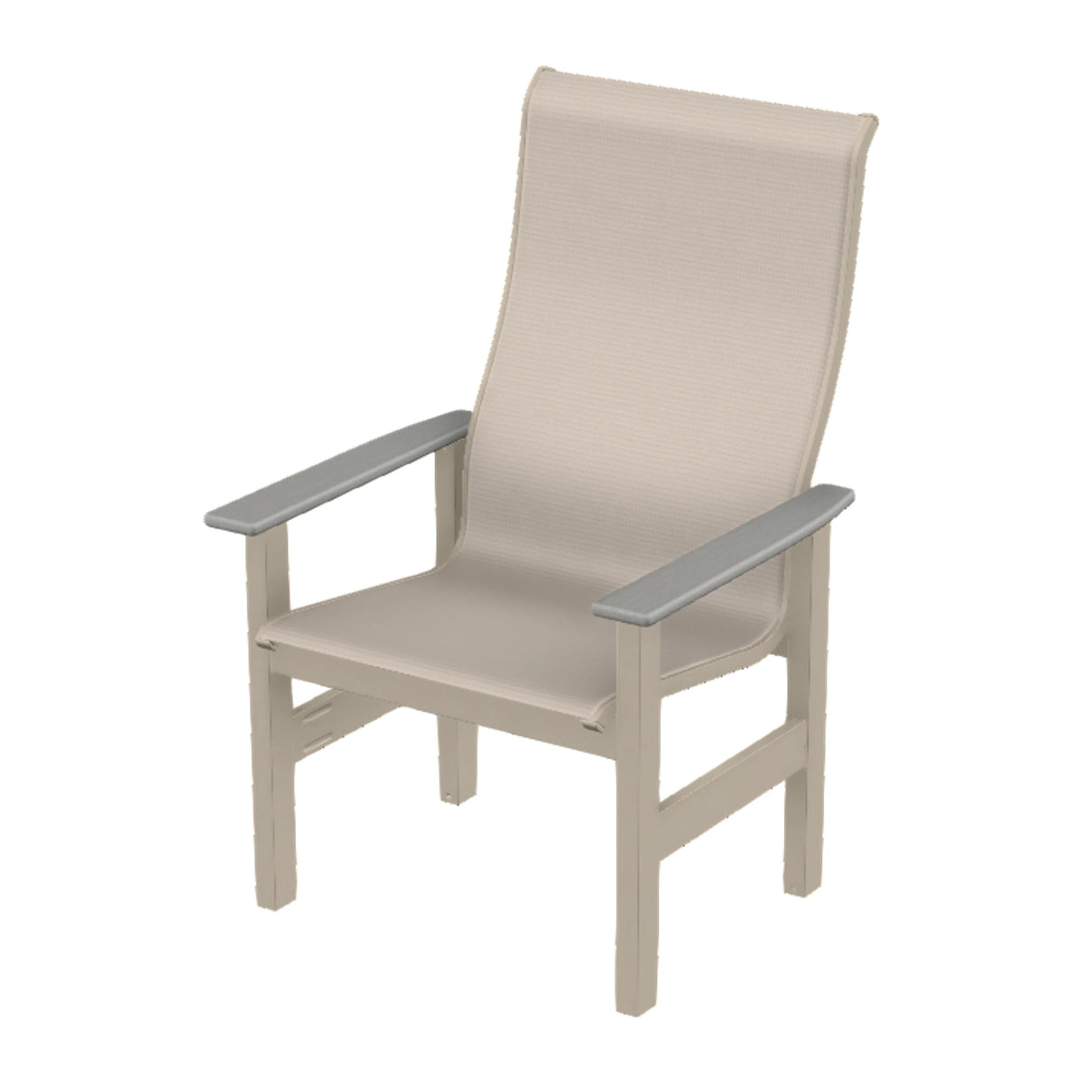 Leeward Sling Supreme Height Armchair — Desert Sand MGP / Cape Grey Accents