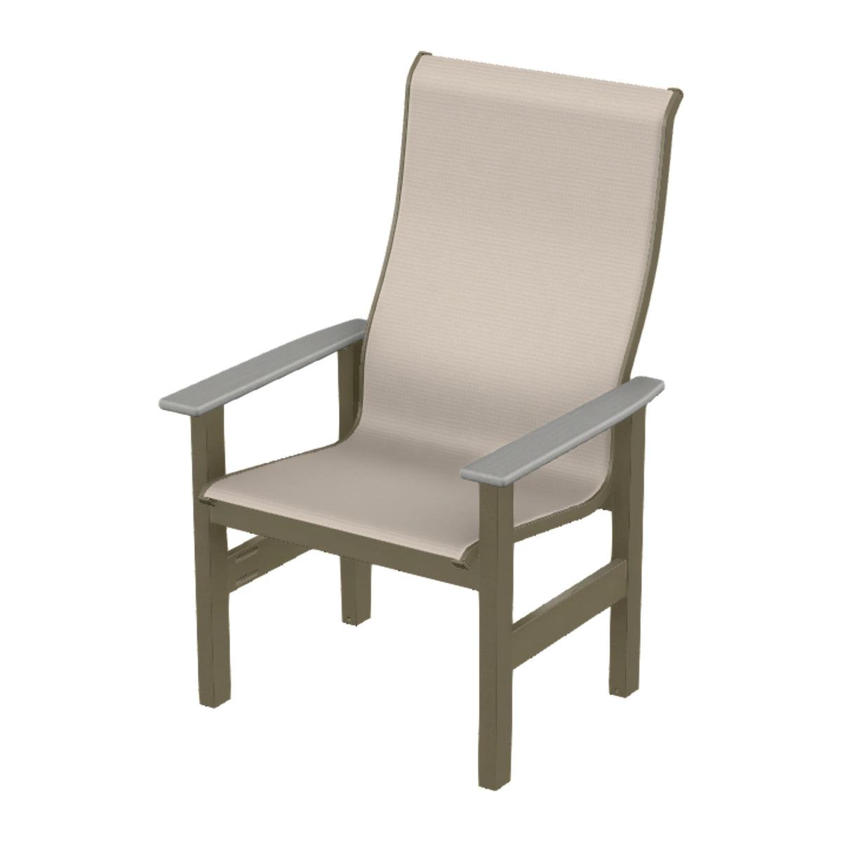 Leeward Sling Supreme Height Armchair — Beachwood MGP / Cape Grey Accents