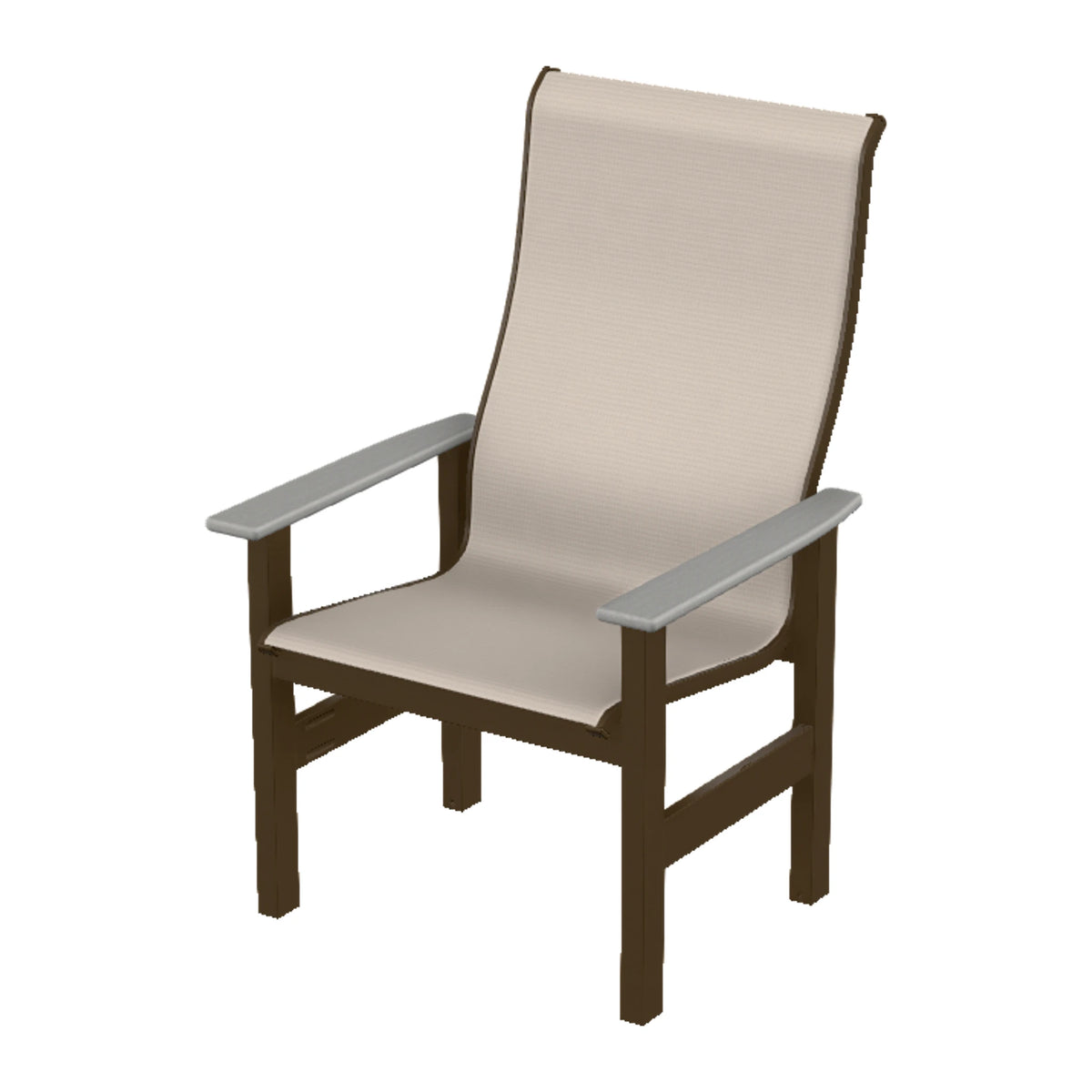 Leeward Sling Supreme Height Armchair — Kona MGP / Cape Grey Accents