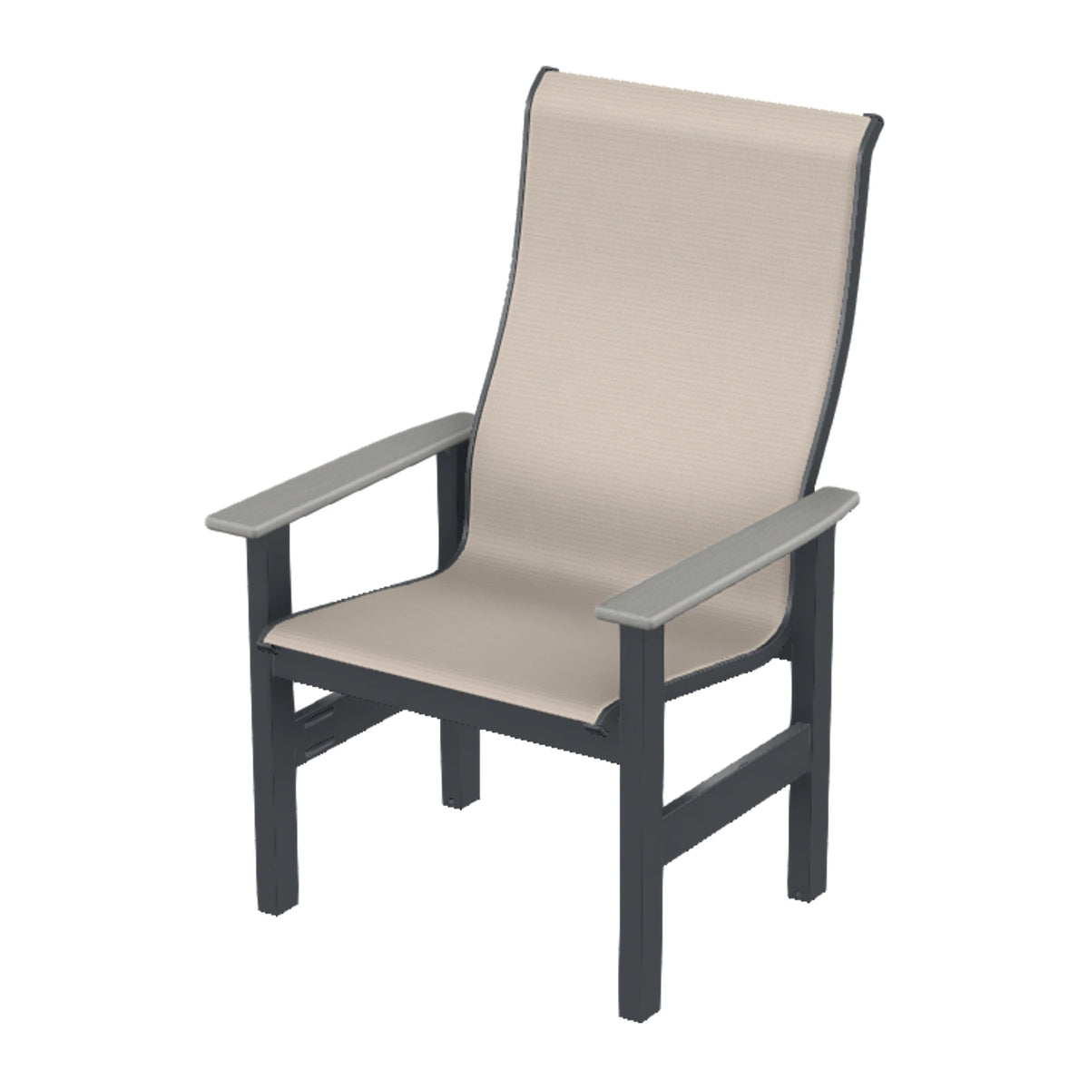 Leeward Sling Supreme Height Armchair — Classic Graphite MGP / Cape Grey Accents