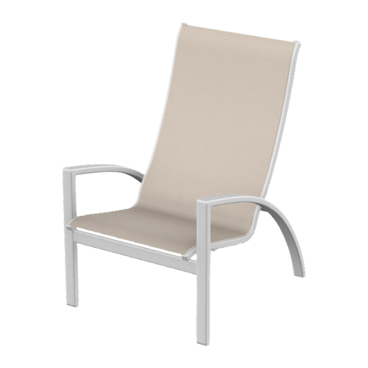Kendall Sling Chat Chair — White Txt PC