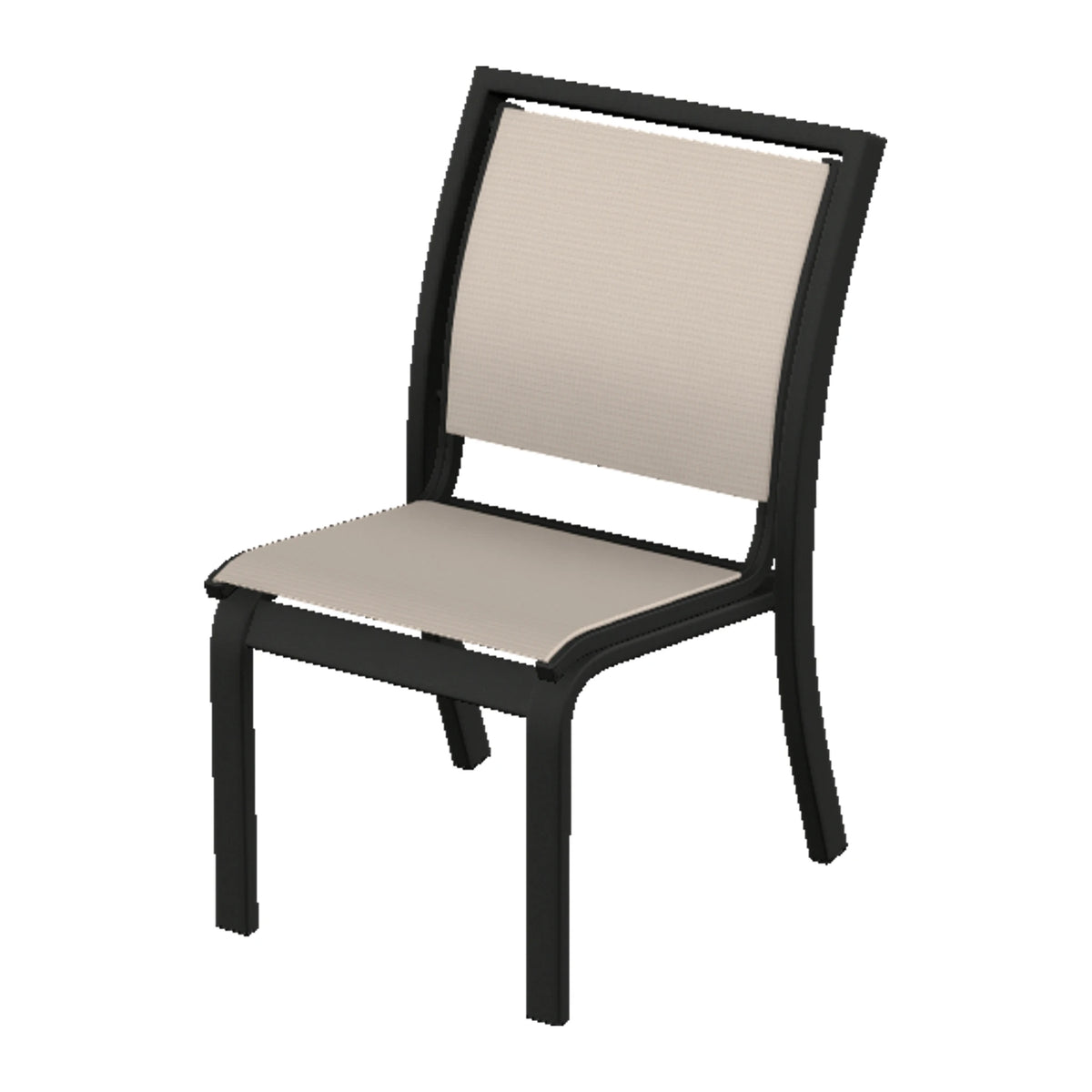 Bazza Sling Armless Dining Chair — Black PC