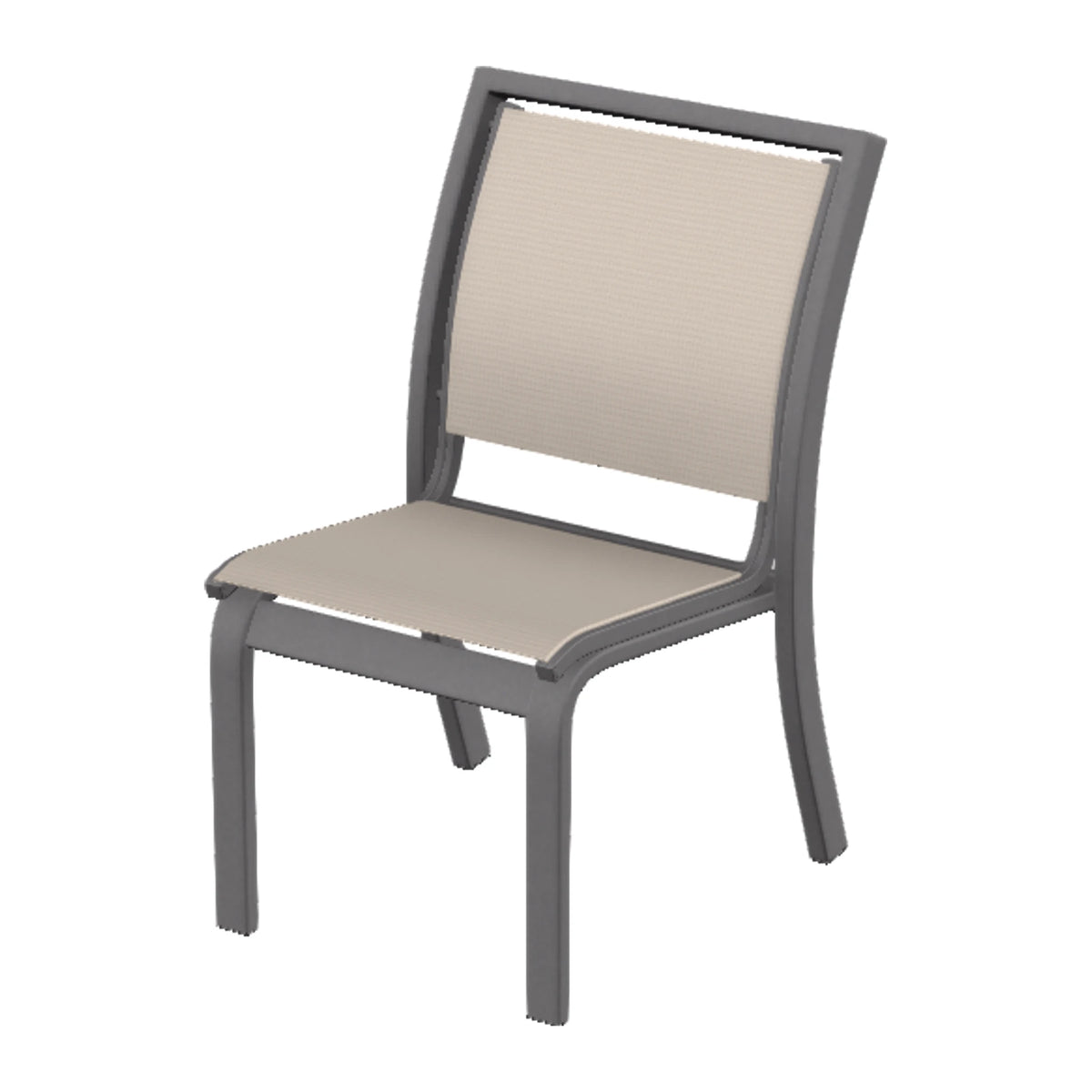 Bazza Sling Armless Dining Chair — Graphite Txt PC