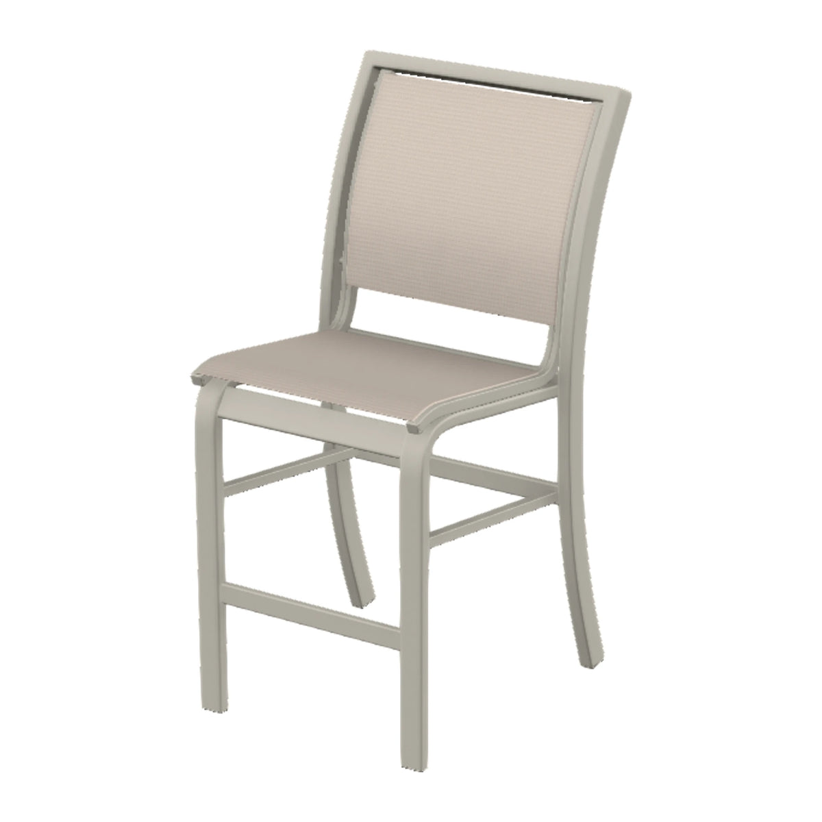 Kendall Sling Armless Balcony Chair — Warm Grey PC