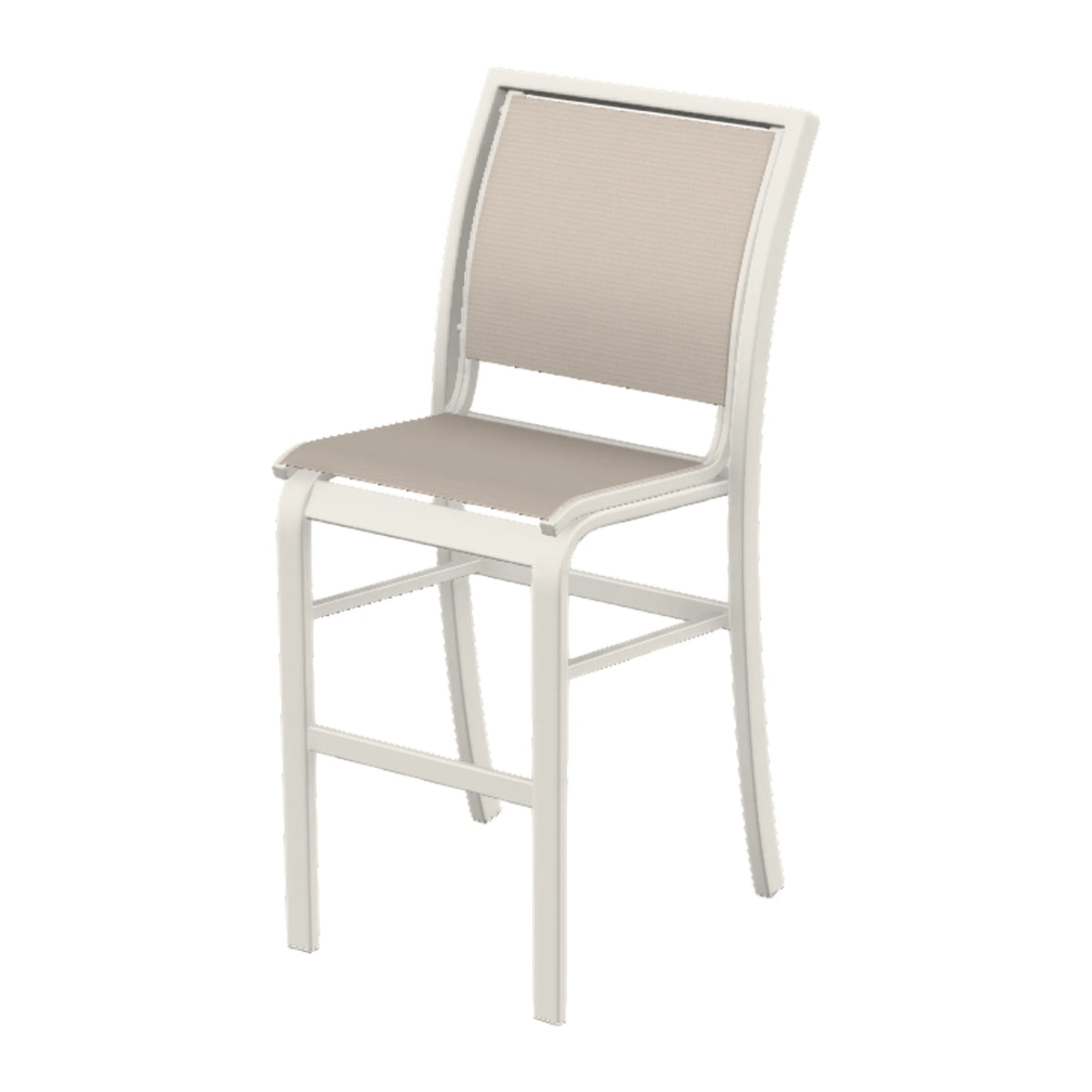 Kendall Sling Armless Bar Chair — Snow PC