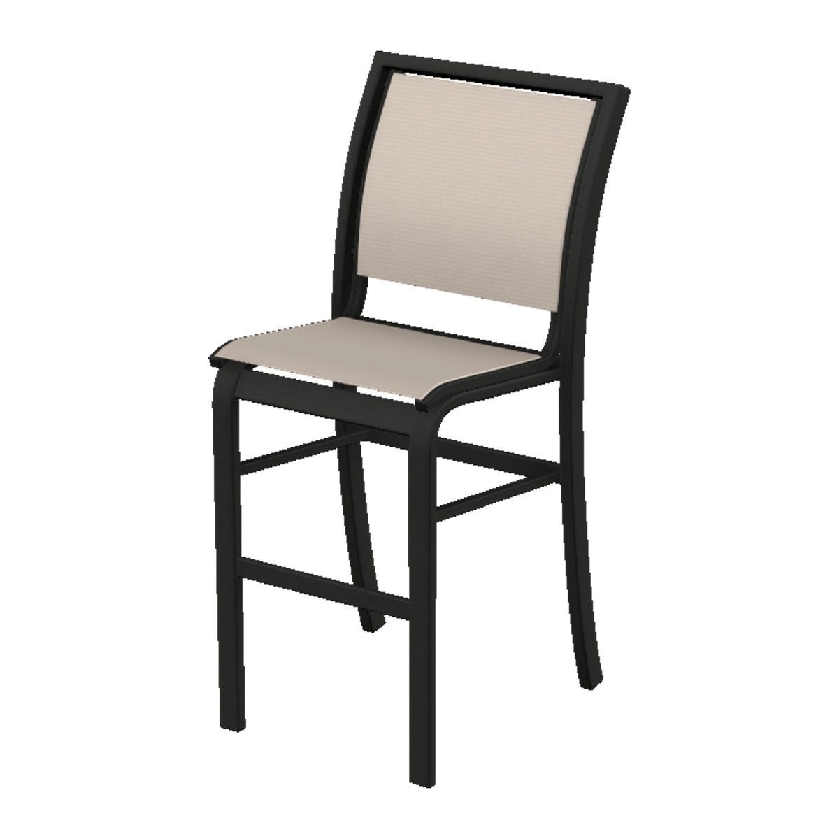 Kendall Sling Armless Bar Chair — Black PC