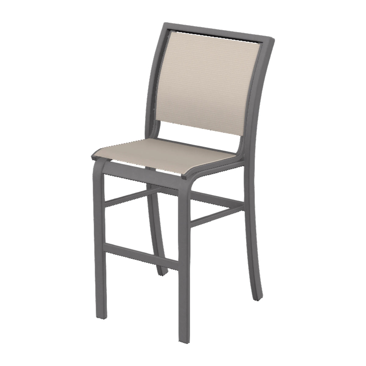 Kendall Sling Armless Bar Chair — Graphite Txt PC