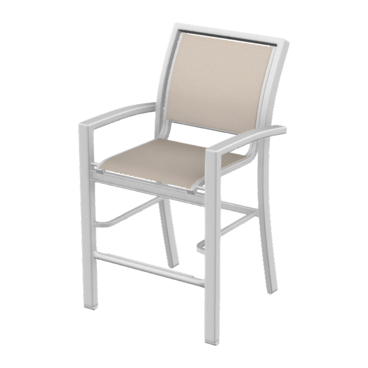 Kendall Sling Balcony Chair — White Txt PC