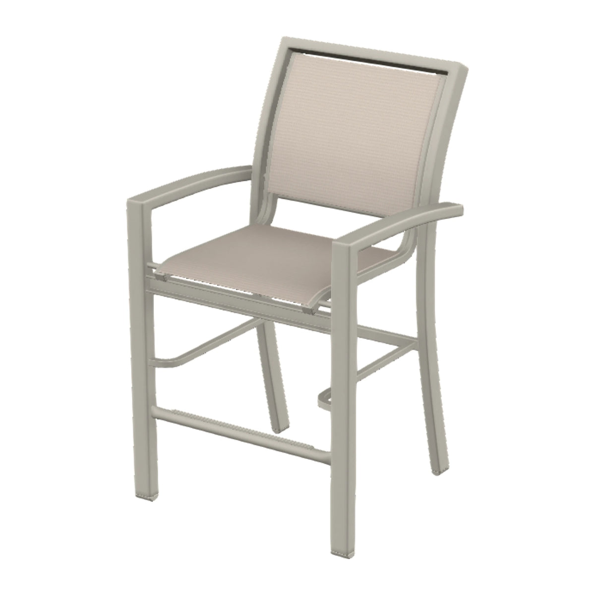 Kendall Sling Balcony Chair — Warm Grey PC