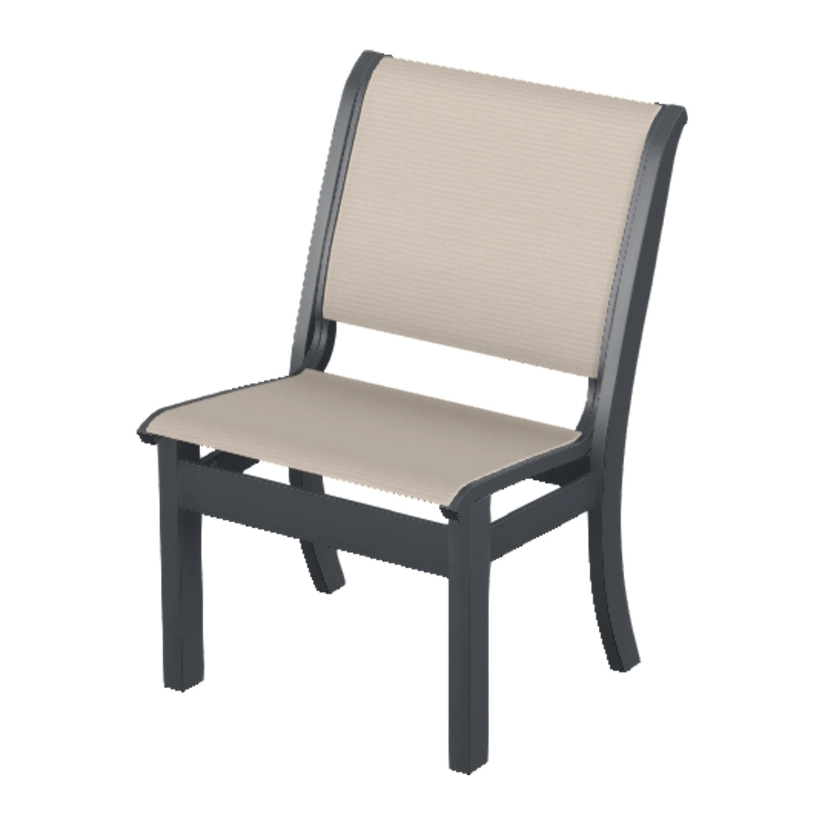 Leeward Sling Armless Dining Chair — Classic Graphite MGP