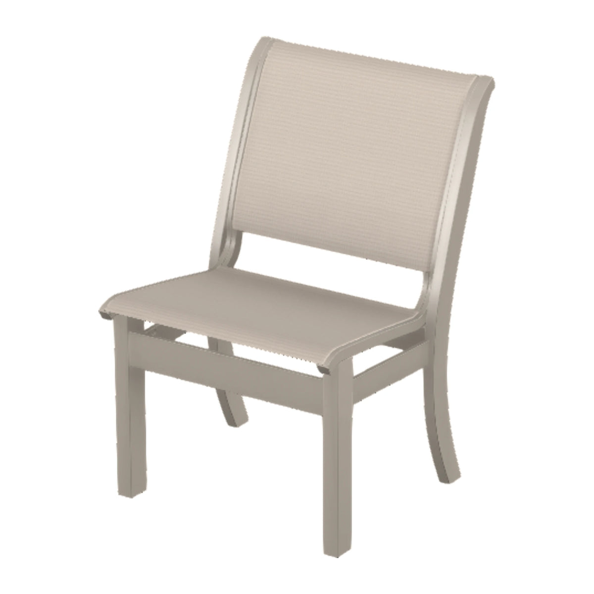 Leeward Sling Armless Dining Chair — Warm Grey MGP