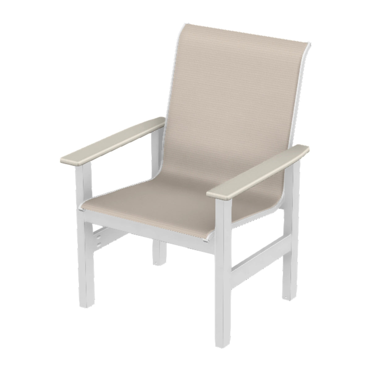 Leeward Sling Armchair — Snow MGP / Laguna Accents