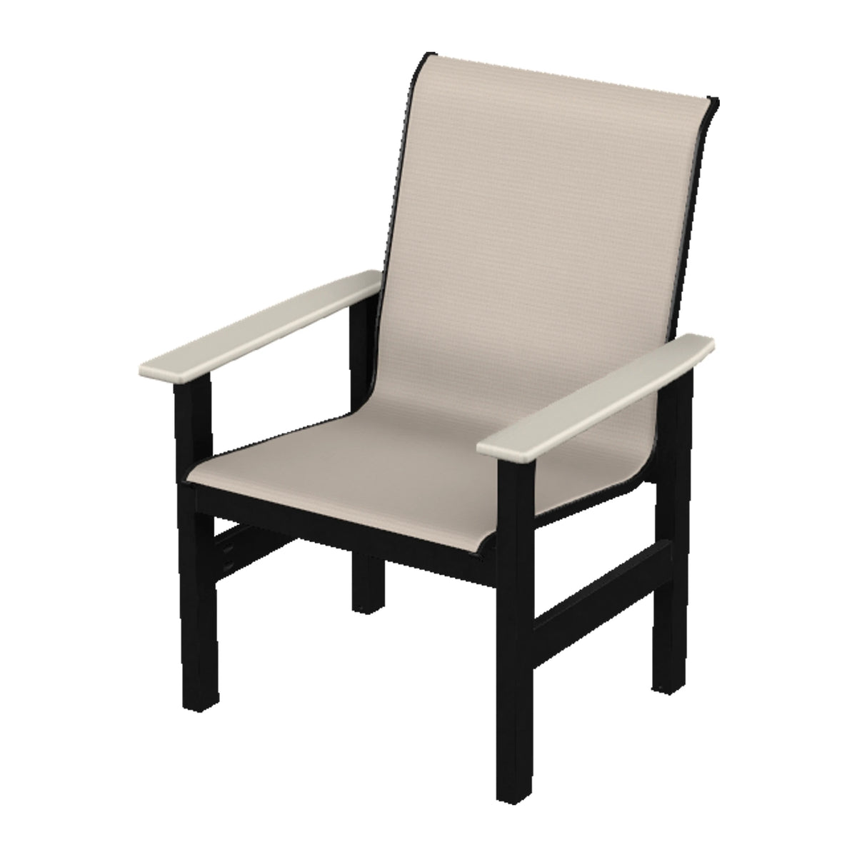 Leeward Sling Armchair — Black MGP / Laguna Accents