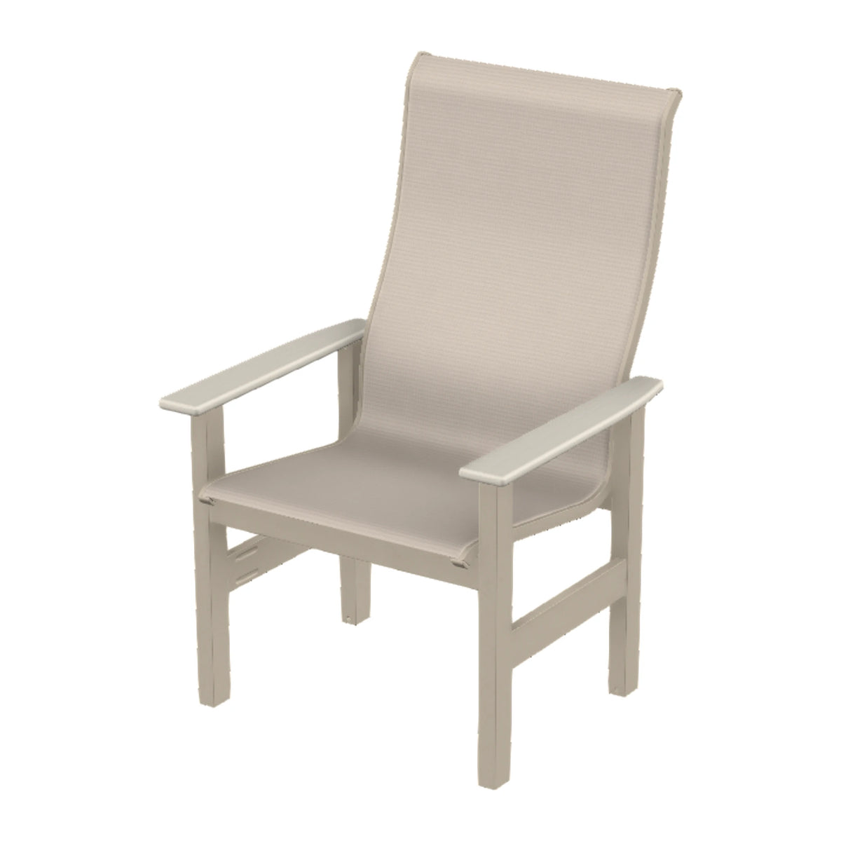 Leeward Sling Supreme Height Armchair — Desert Sand MGP / Laguna Accents