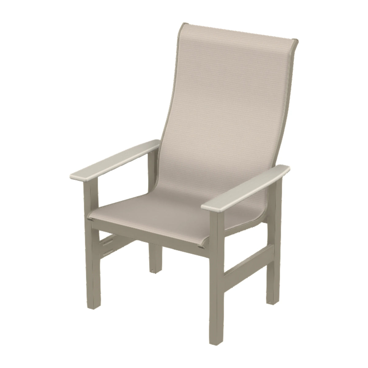 Leeward Sling Supreme Height Armchair — Storm MGP / Laguna Accents