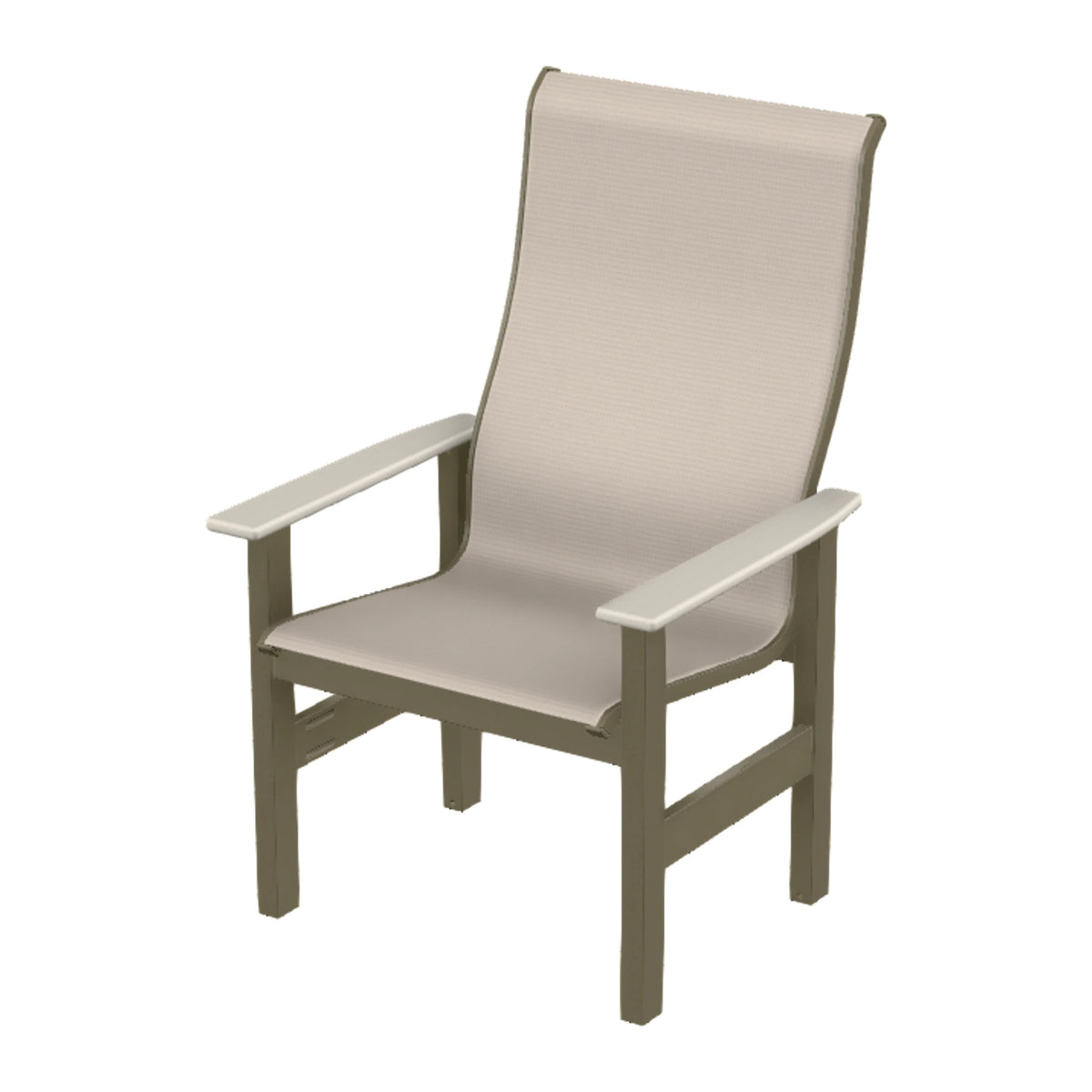 Leeward Sling Supreme Height Armchair — Beachwood MGP / Laguna Accents