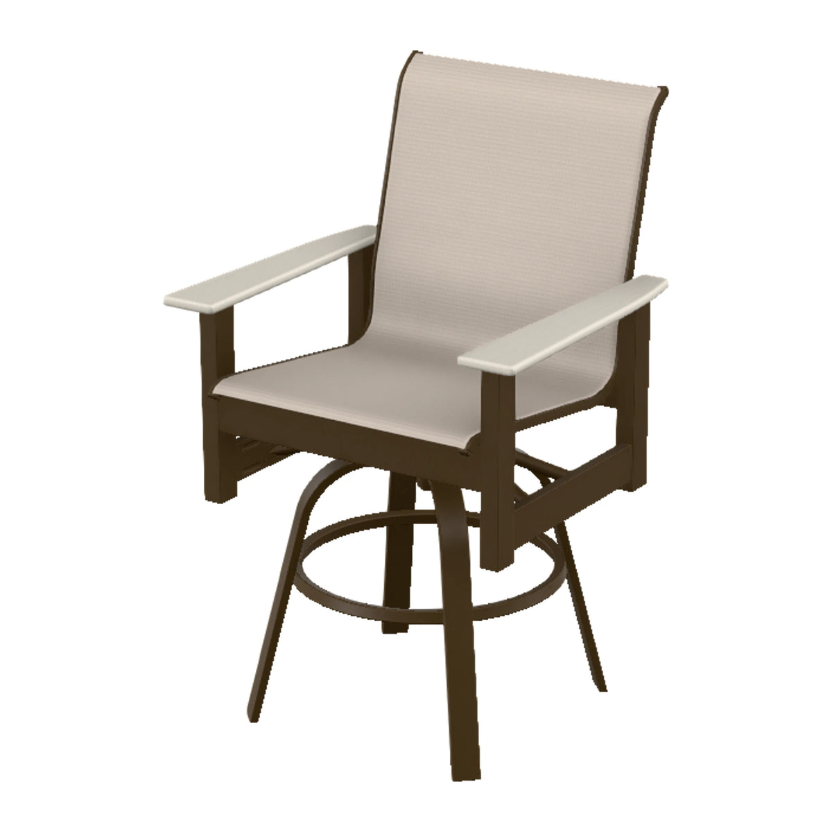 Leeward Sling Balcony Swivel Chair — Kona MGP / Laguna Accents