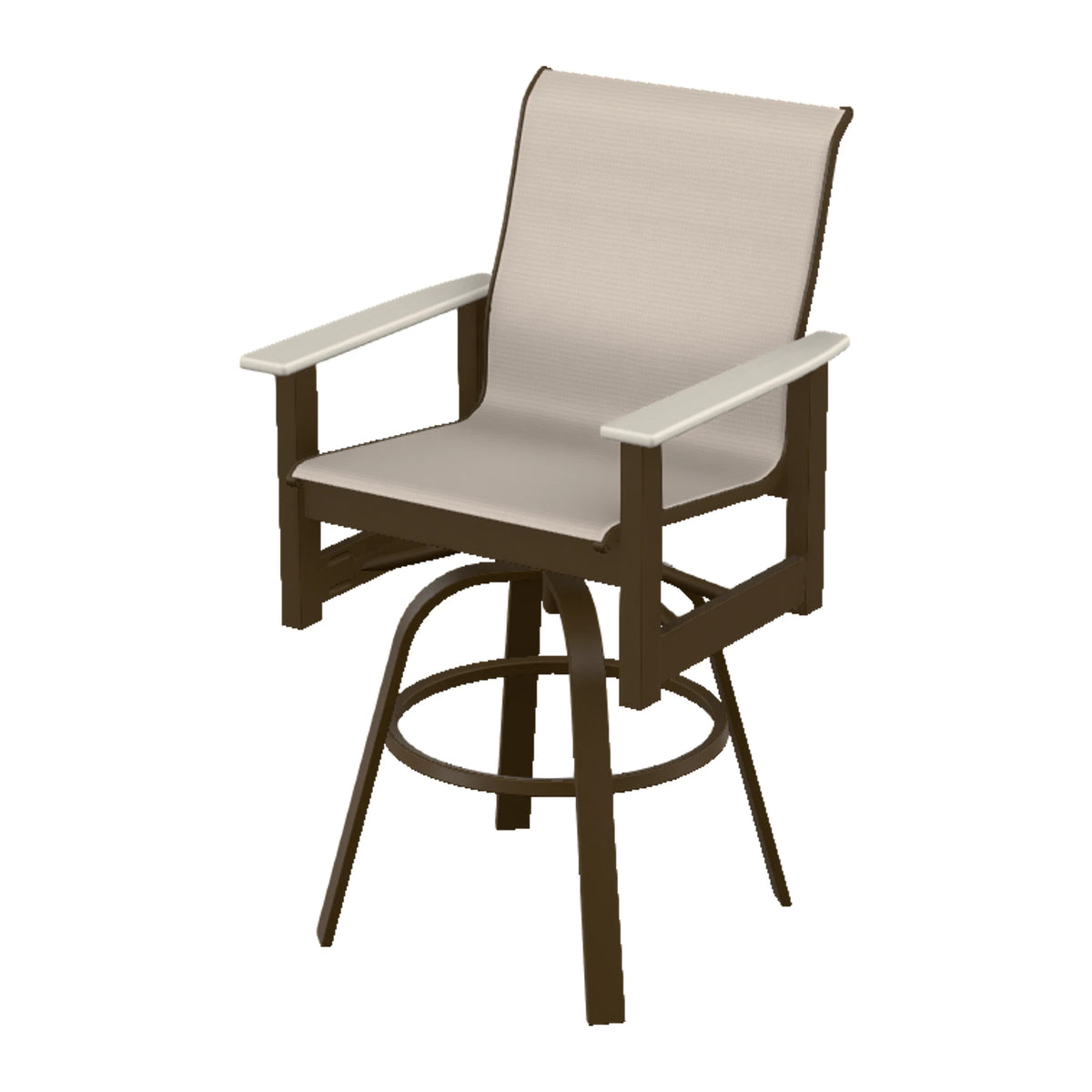 Leeward Sling Bar Swivel Chair — Kona MGP / Laguna Accents