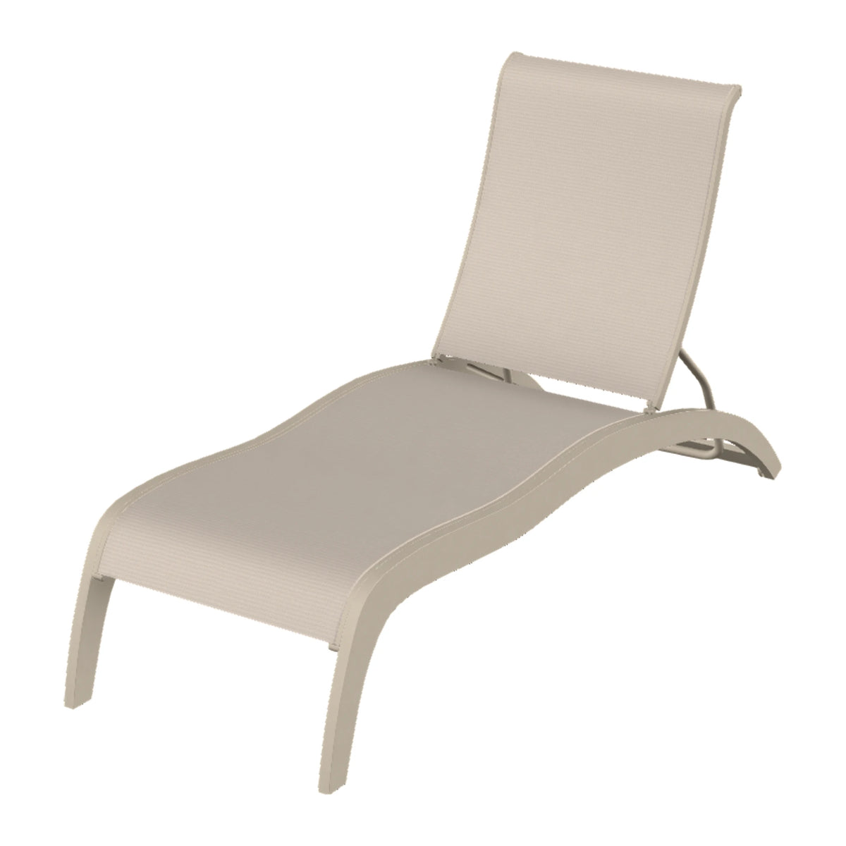 Telescope Casual Dune Sling Armless Chaise w/ Wheels — Desert Sand MGP