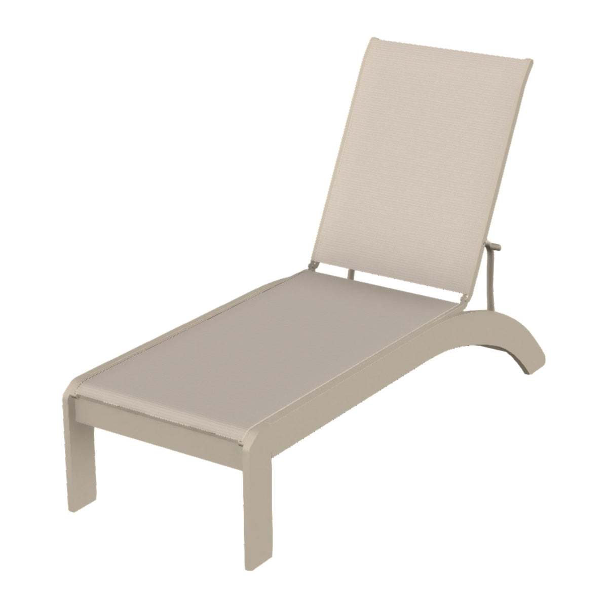 Dune Sling Armless Chaise w/ Wheels — Desert Sand MGP