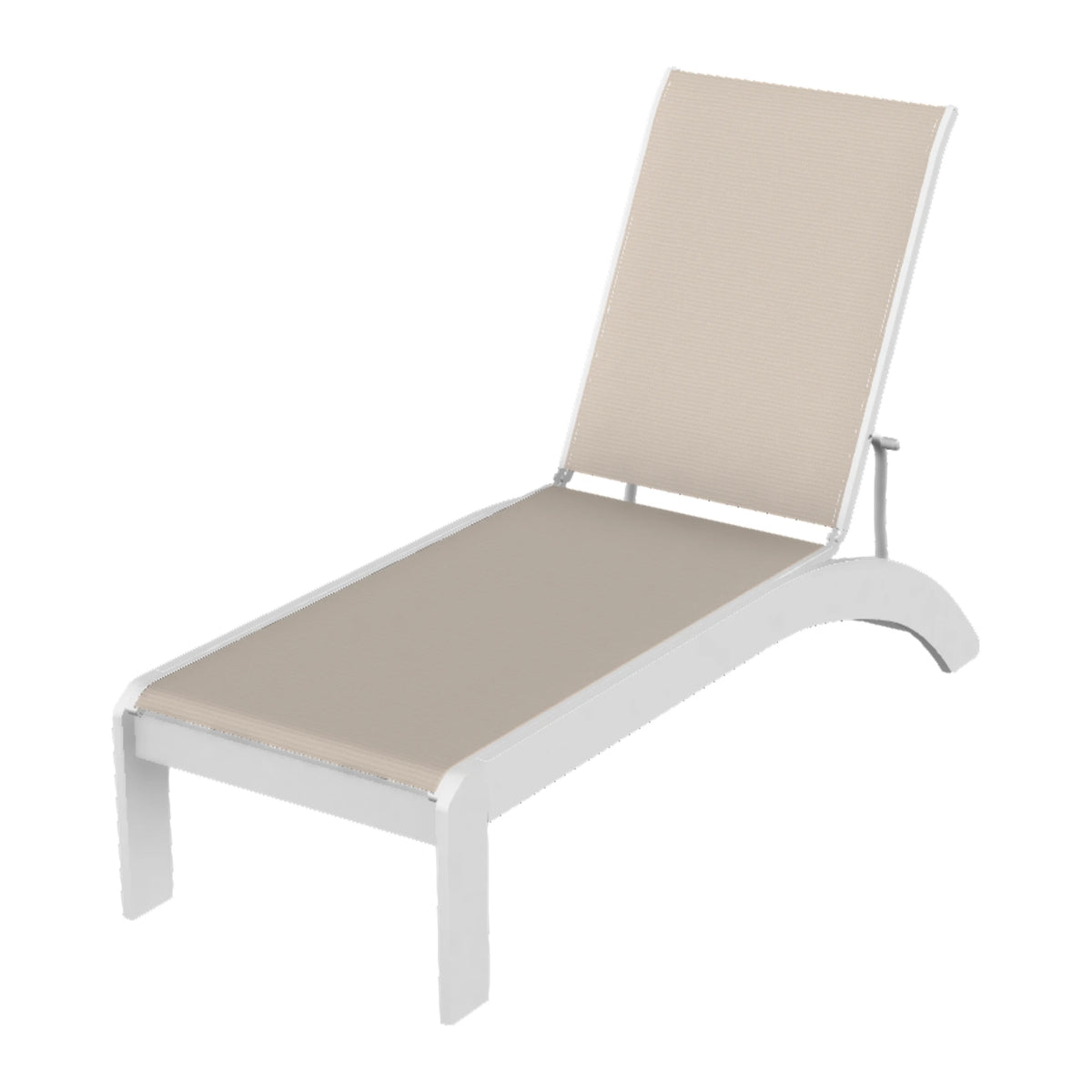 Dune Sling Armless Chaise w/ Wheels — Snow MGP