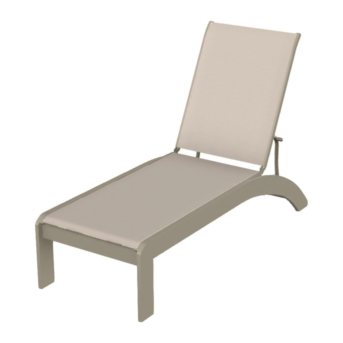 Dune Sling Armless Chaise w/ Wheels — Storm MGP