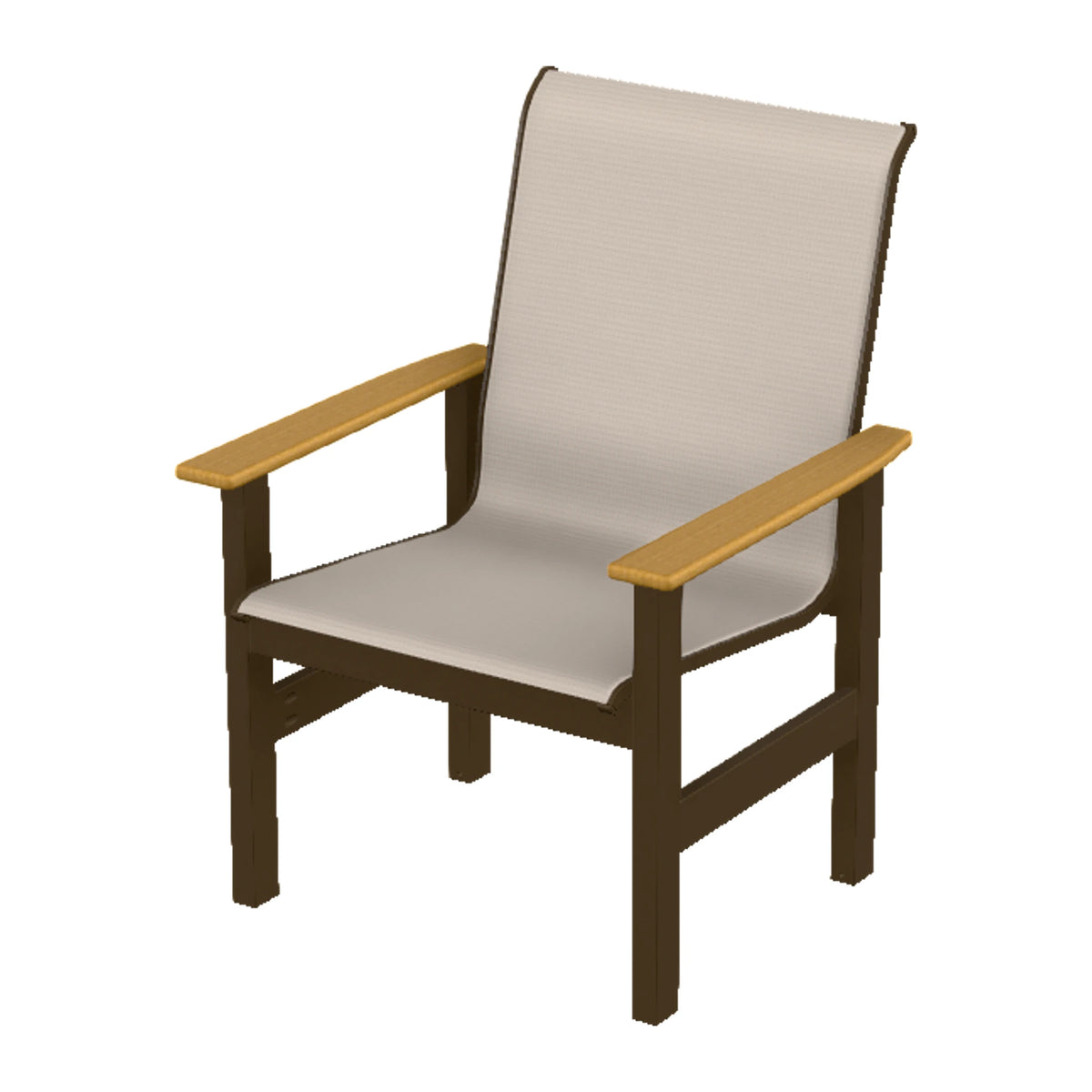 Leeward Sling Armchair — Kona MGP / Teak Accents