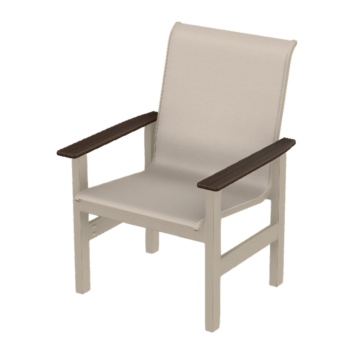 Leeward Sling Armchair — Desert Sand MGP / Chestnut Accents